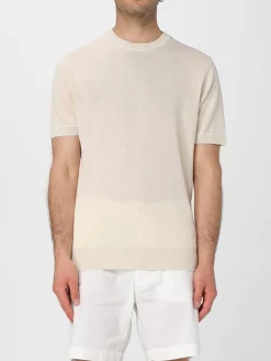 Maglia a girocollo basic Boss in lino