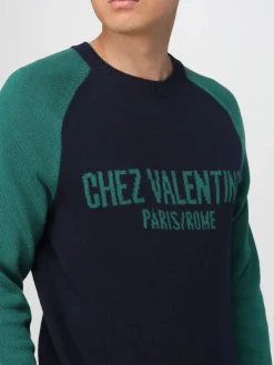 Maglia a girocollo Chez Valentino in lana vergine e cotone