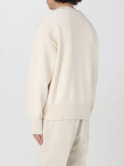 Maglia a girocollo con logo Ami Paris in misto lana