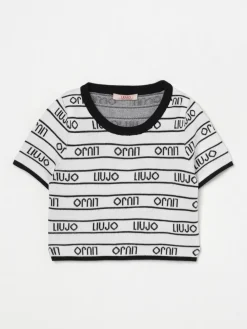 Maglia a girocollo con logo all-over Liu Jo