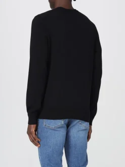 Maglia a girocollo con logo Boss in cotone e cashmere