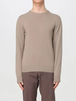 Maglia a girocollo con mini logo K-way in cotone