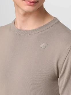 Maglia a girocollo con mini logo K-way in cotone