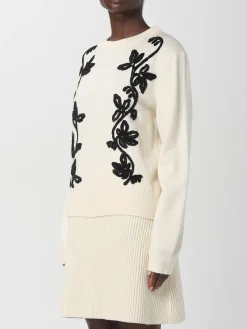 Maglia a girocollo con ricami Jil Sander