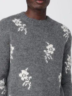 Maglia a girocollo in Alpaca di lana floreale Jil Sander