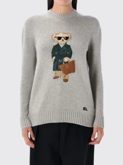 Maglia a girocollo in cashmere con Orso Polo Ralph Lauren