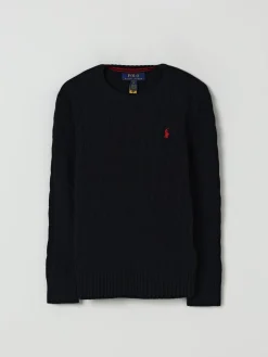 Maglia a girocollo in cotone con logo Pony Polo Ralph Lauren