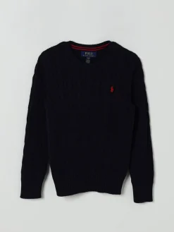 Maglia a girocollo in cotone con logo Pony Polo Ralph Lauren