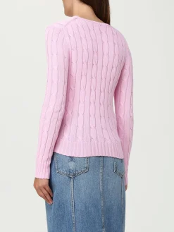 Maglia a girocollo in cotone intrecciato con logo Pony Polo Ralph Lauren