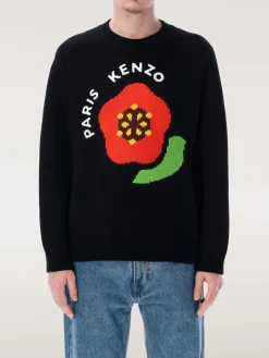 Maglia a girocollo in lana con logo Kenzo