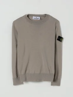 Maglia a girocollo in lana vergine Stone Island Junior