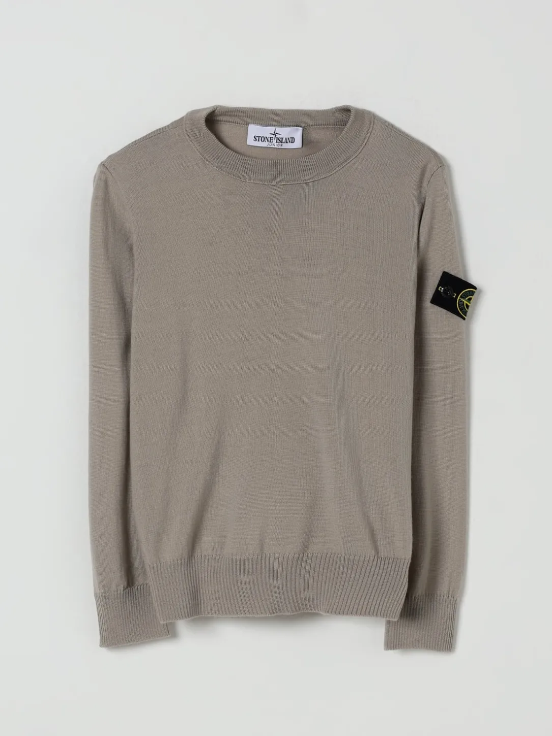 Maglia a girocollo in lana vergine Stone Island Junior