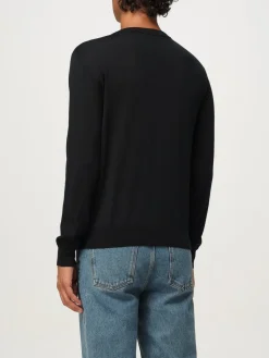 Maglia a girocollo in lana con logo ricamato Valentino