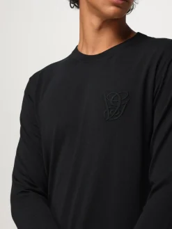 Maglia a girocollo in lana con logo ricamato Valentino