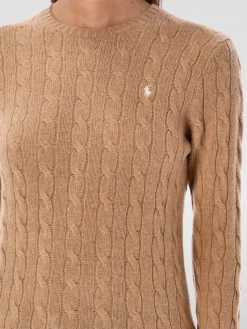 Maglia a girocollo in lana e cashmere con logo ricamato Polo Ralph Lauren