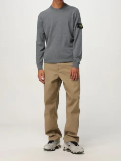 Maglia a girocollo in lana vergine Stone Island