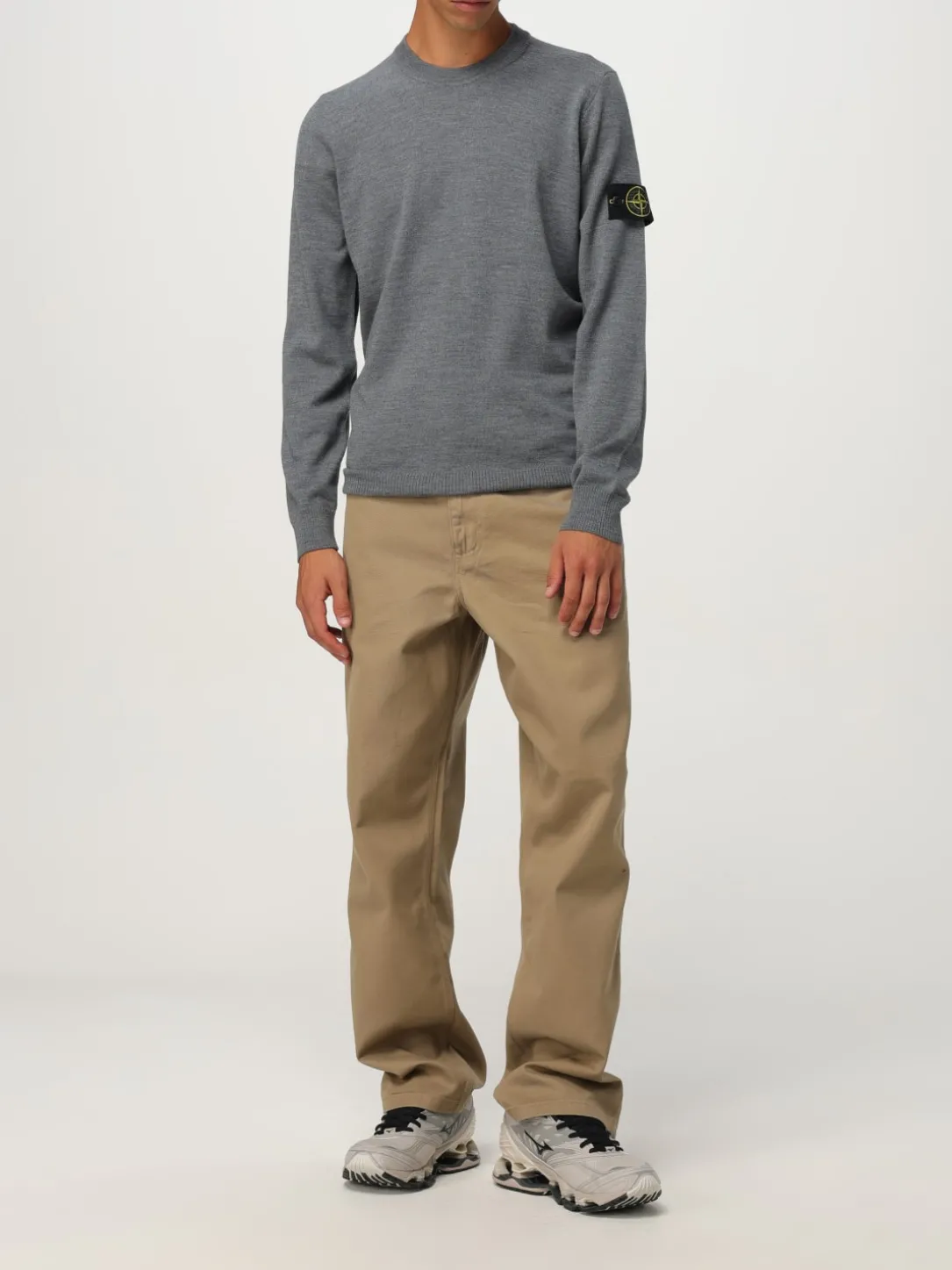 Maglia a girocollo in lana vergine Stone Island