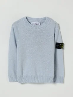Maglia a girocollo in lana vergine e cashmere Stone Island Junior