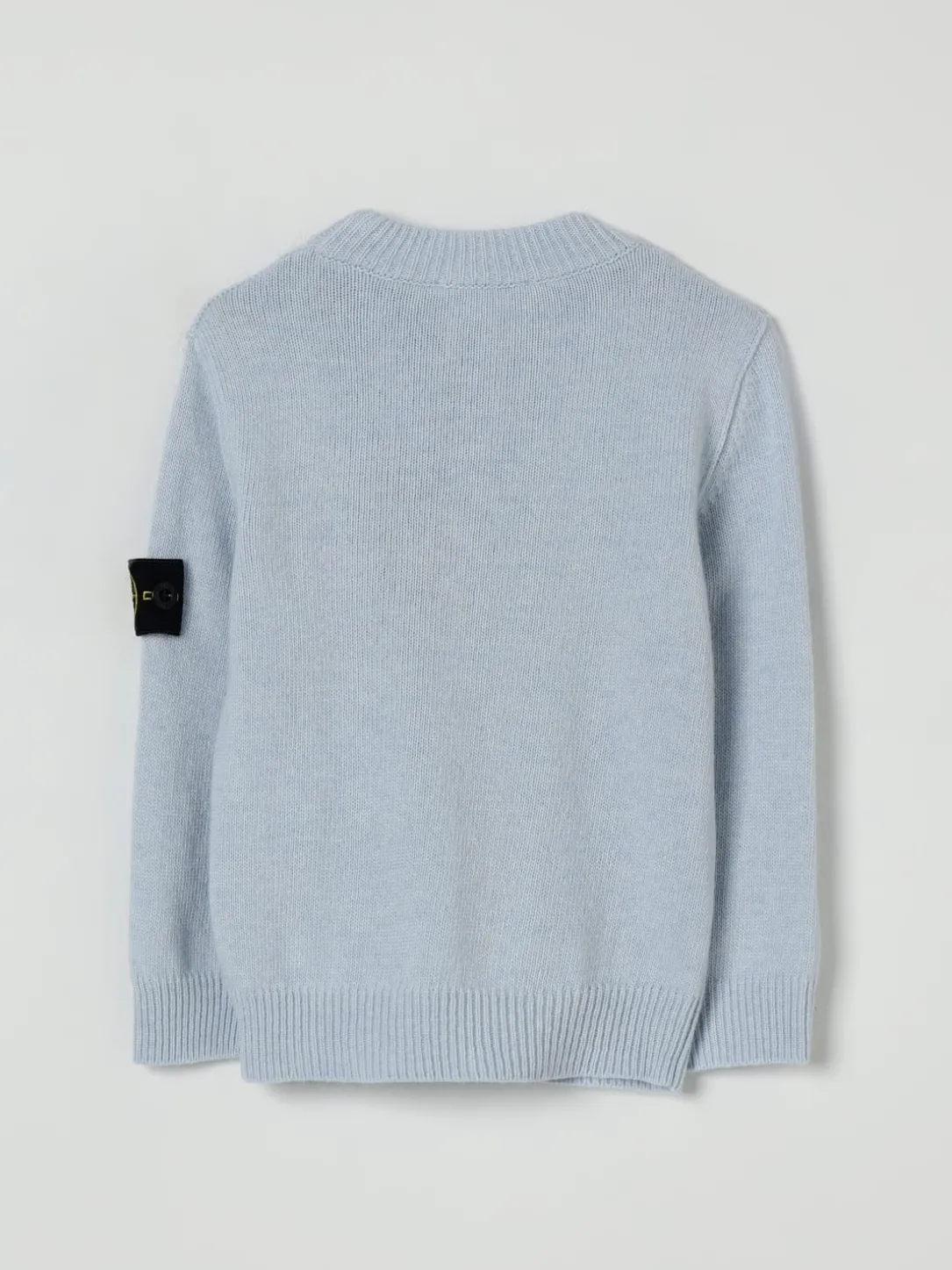 Maglia a girocollo in lana vergine e cashmere Stone Island Junior