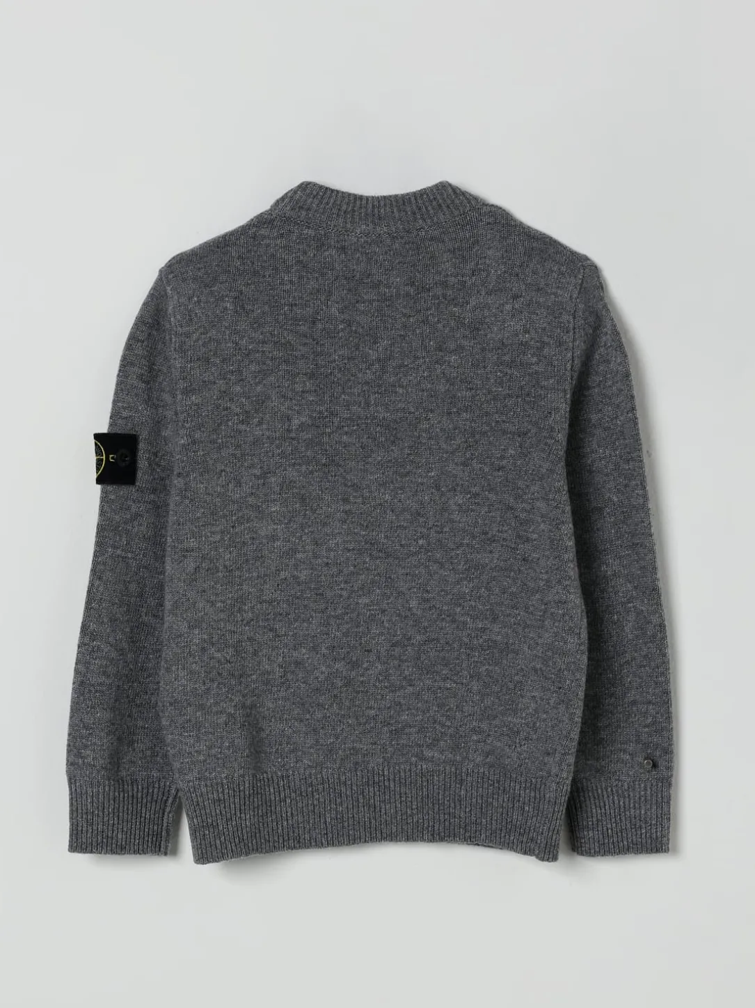 Maglia a girocollo in lana vergine e cashmere Stone Island Junior