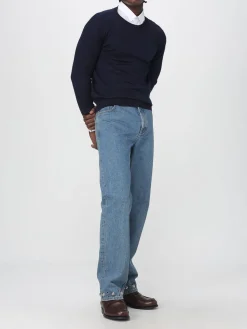 Maglia a girocollo in lana con logo ricamato Valentino