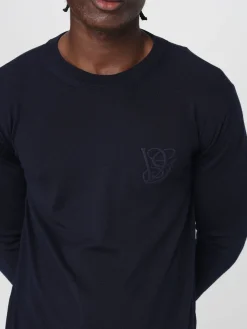 Maglia a girocollo in lana con logo ricamato Valentino