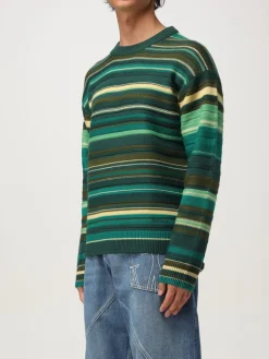 Maglia a girocollo in lana a righe