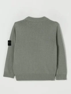 Maglia a girocollo in lana vergine e cashmere Stone Island Junior