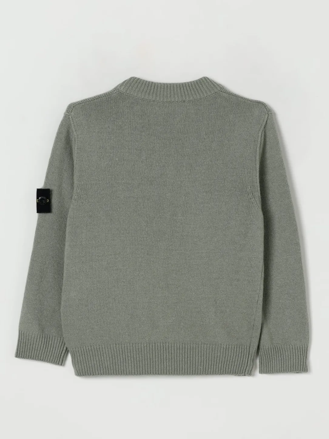 Maglia a girocollo in lana vergine e cashmere Stone Island Junior