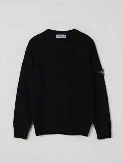 Maglia a girocollo in lana vergine e cashmere Stone Island Junior