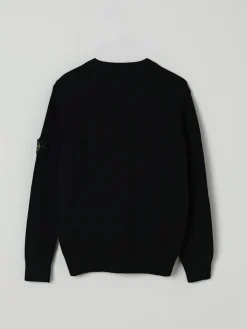 Maglia a girocollo in lana vergine e cashmere Stone Island Junior