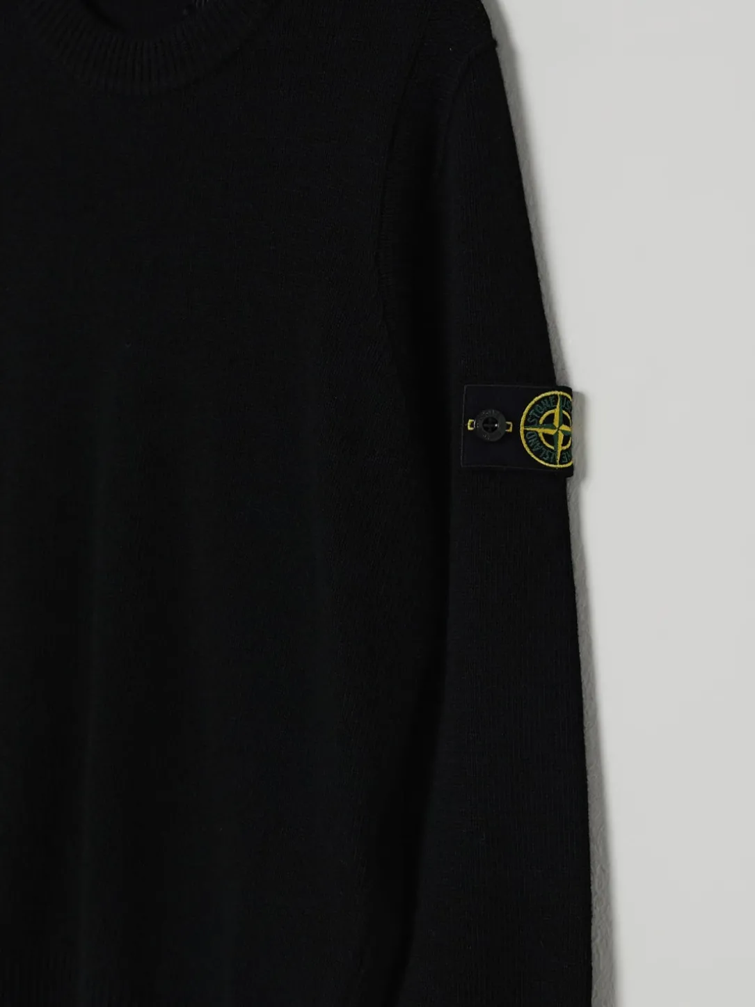 Maglia a girocollo in lana vergine e cashmere Stone Island Junior