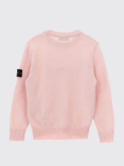 Maglia a girocollo in lana vergine e cashmere Stone Island Junior