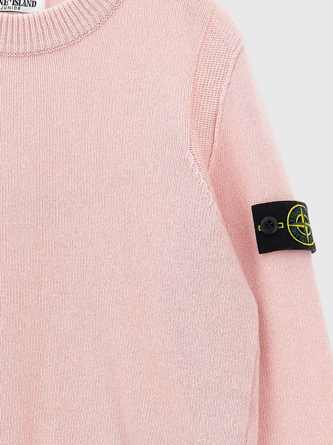 Maglia a girocollo in lana vergine e cashmere Stone Island Junior