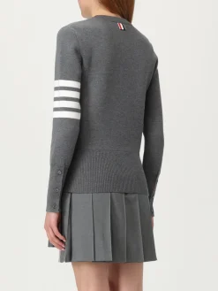 Maglia a girocollo in lana con banda 4-bar Thom Browne