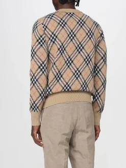 Maglia a girocollo in misto lana check Burberry