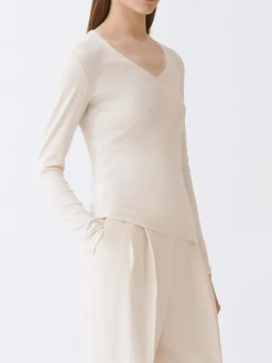 Maglia a v basic in cotone Fabiana Filippi