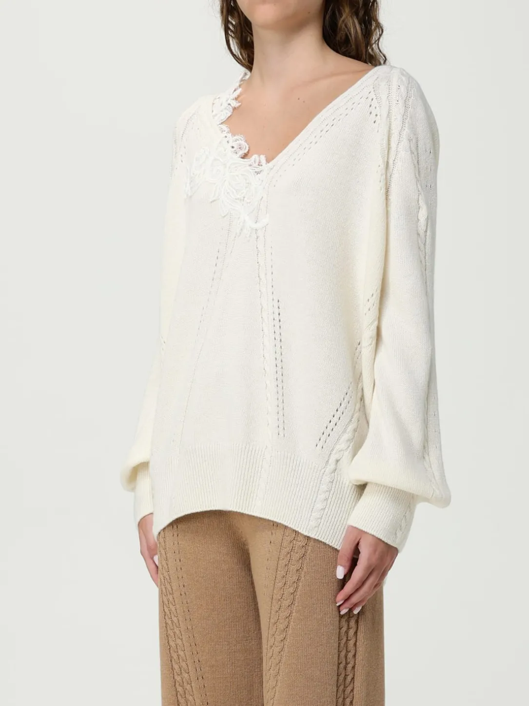 Maglia a v in misto lana Ermanno Scervino Life