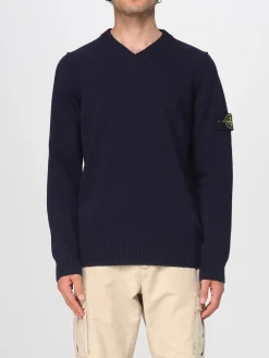 Maglia a v Stone Island con logo
