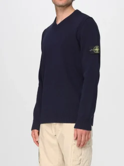 Maglia a v Stone Island con logo