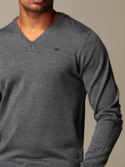 Maglia a v XC in lana Merino extrafine