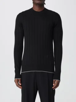 Maglia Balmain in cotone e seta a coste