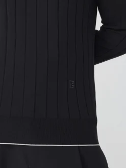 Maglia Balmain in cotone e seta a coste