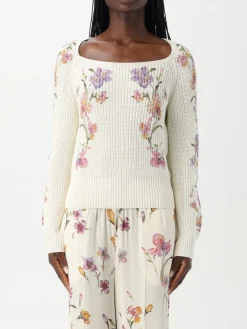 Maglia di cotone a fantasia floreale Twinset