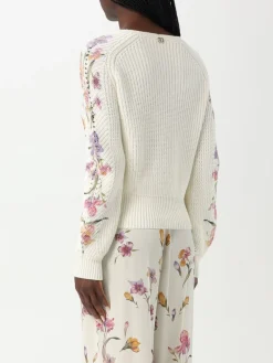 Maglia di cotone a fantasia floreale Twinset