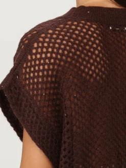 Maglia di lana traforata Brunello Cucinelli