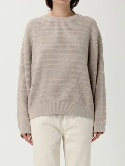 Maglia in cotone con paillettes Brunello Cucinelli