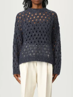 Maglia in lana mohair con paillettes Brunello Cucinelli