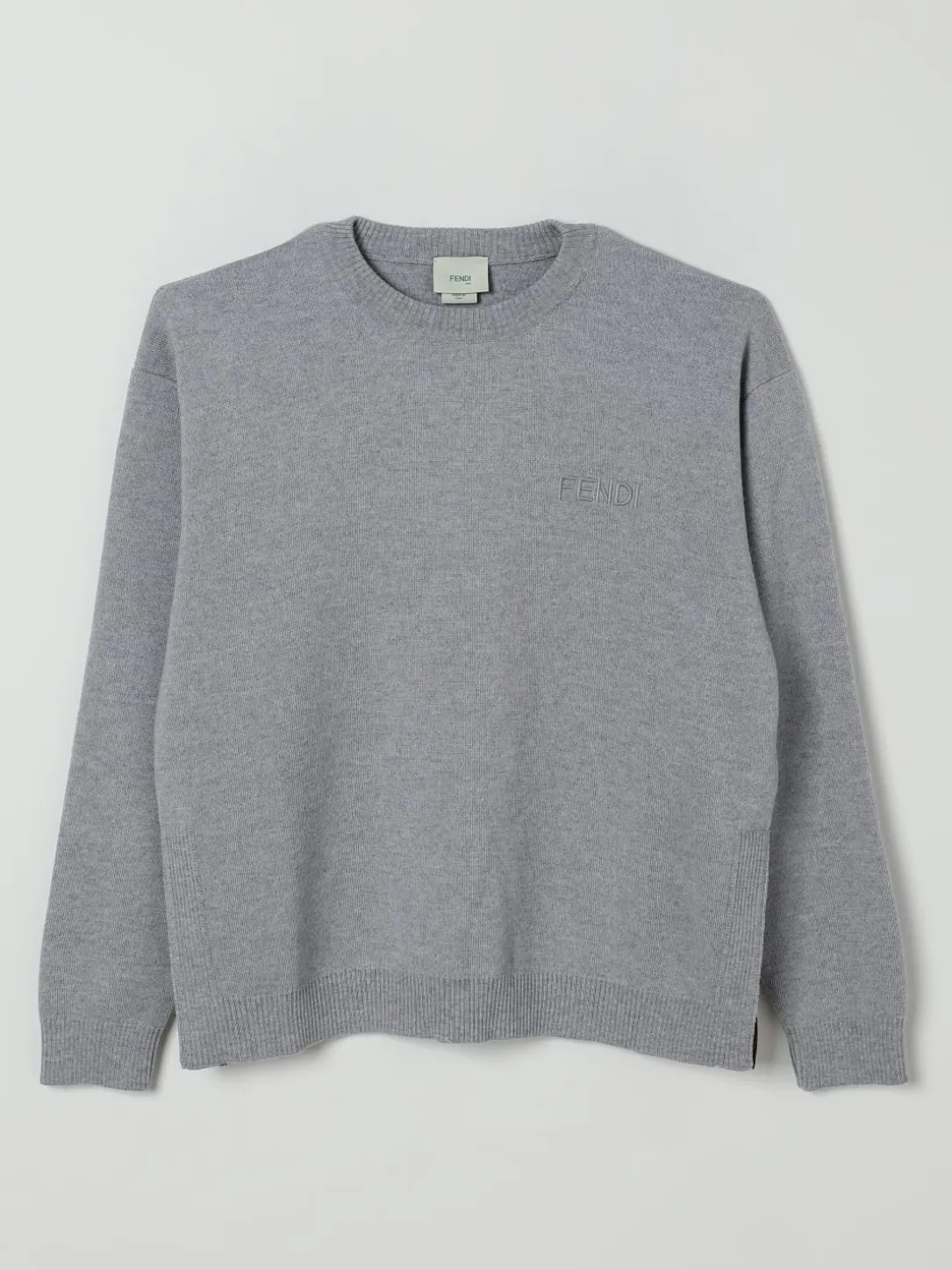 Maglia in lana vergine con bande FF Fendi