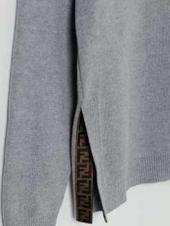 Maglia in lana vergine con bande FF Fendi